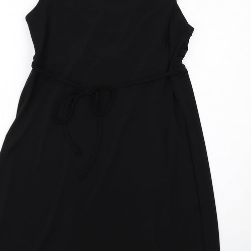 Body Flirt Womens Black Polyester A-Line Size 12 Scoop Neck Pullover - Embellished Neckline