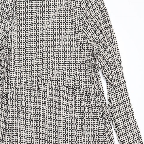 Marks and Spencer Womens Ivory Geometric Viscose Trapeze & Swing Size 20 Round Neck Pullover