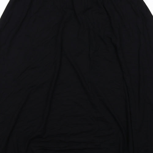 Marks and Spencer Womens Black Viscose Swing Skirt Size 14