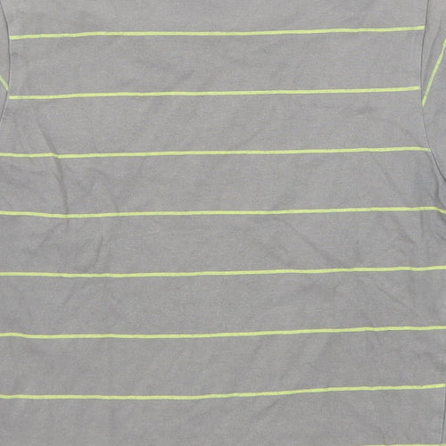 Cartoon Network Boys Grey Striped Cotton Basic T-Shirt Size 6 Years Round Neck Pullover - Ben 10