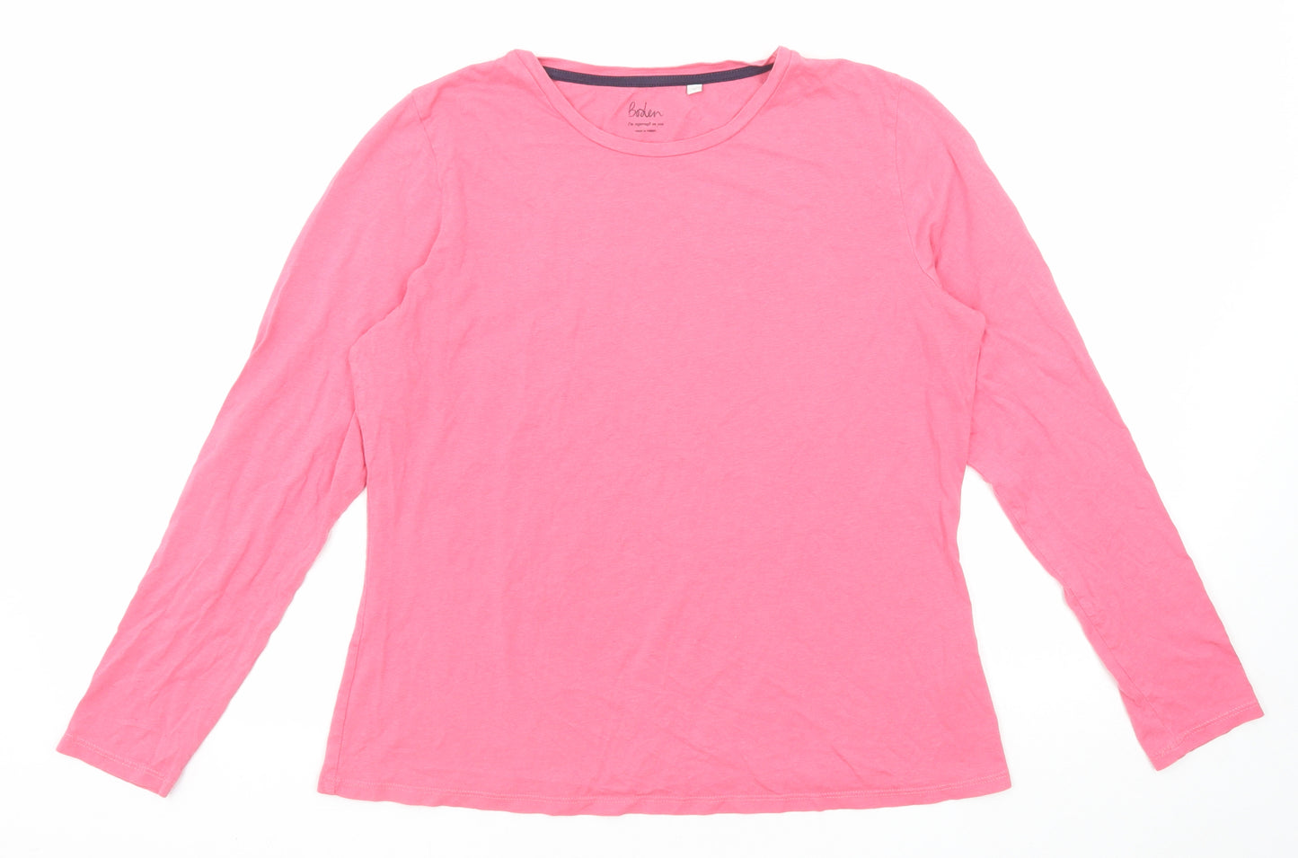 Boden Womens Pink Modal Basic T-Shirt Size M Round Neck