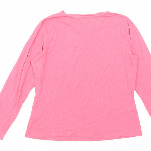 Boden Womens Pink Modal Basic T-Shirt Size M Round Neck