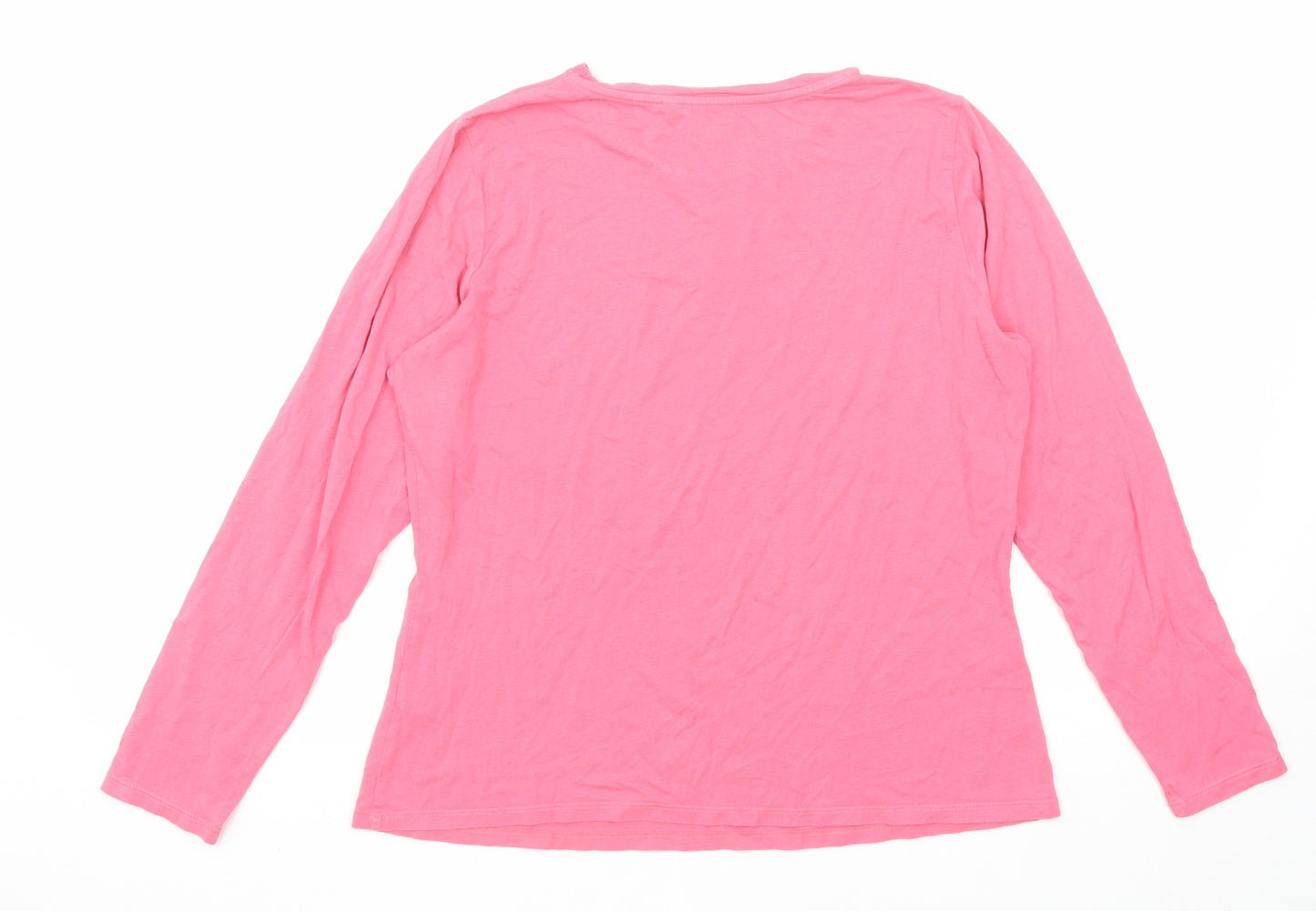 Boden Womens Pink Modal Basic T-Shirt Size M Round Neck