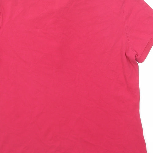 Barbour Womens Pink Cotton Basic Polo Size 16 Collared