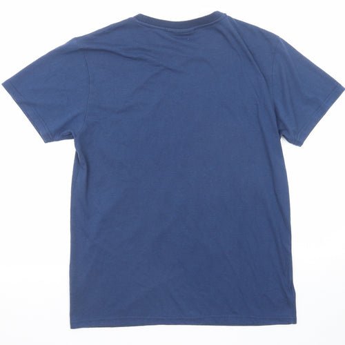 Marvel Mens Blue Polyester T-Shirt Size L Round Neck - Avengers