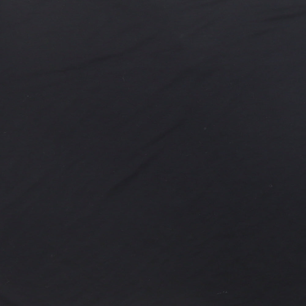 Marks and Spencer Womens Black Polyester Basic T-Shirt Size 16 V-Neck