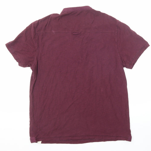 MANTARAY PRODUCTS Mens Purple Cotton Polo Size M Collared Button