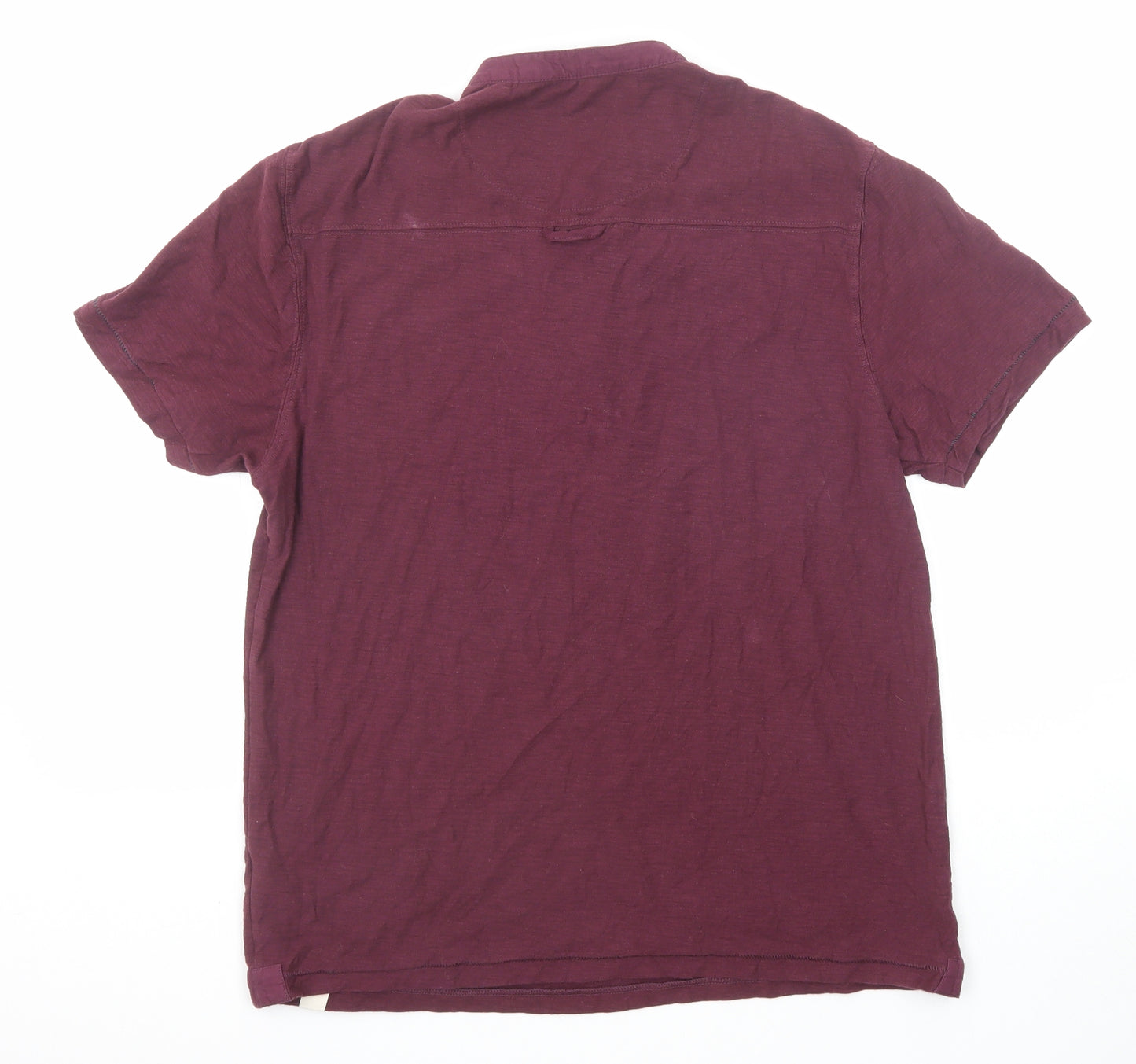 MANTARAY PRODUCTS Mens Purple Cotton Polo Size M Collared Button