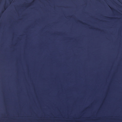 Marks and Spencer Womens Blue Viscose Basic T-Shirt Size 14 Boat Neck