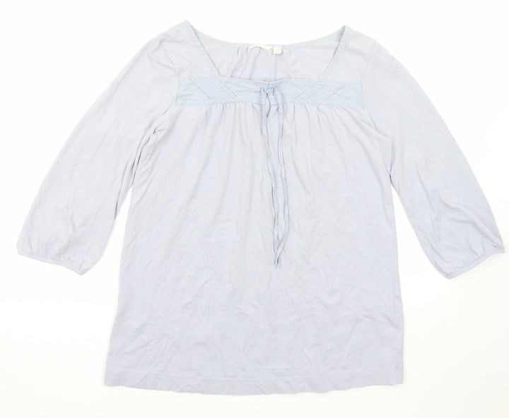 Uniqlo Womens Blue Cotton Basic T-Shirt Size XS Round Neck