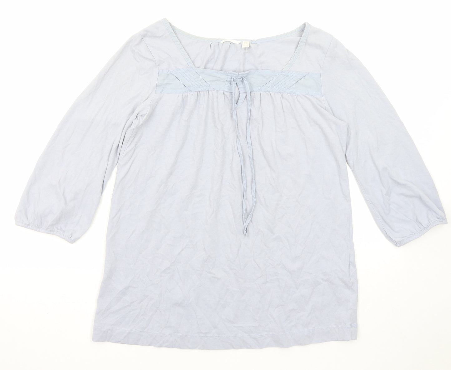 Uniqlo Womens Blue Cotton Basic T-Shirt Size XS Round Neck