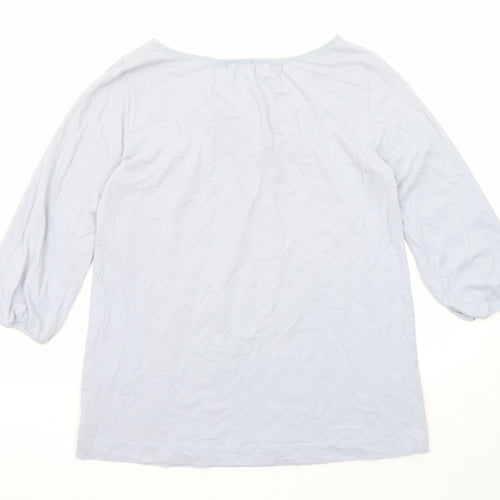Uniqlo Womens Blue Cotton Basic T-Shirt Size XS Round Neck