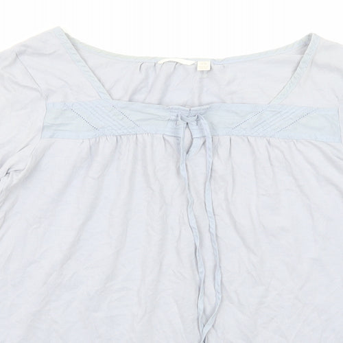 Uniqlo Womens Blue Cotton Basic T-Shirt Size XS Round Neck