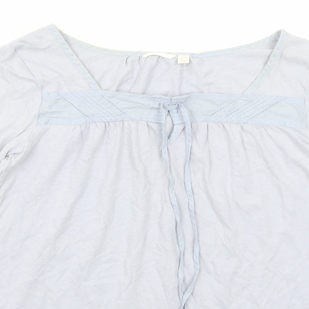 Uniqlo Womens Blue Cotton Basic T-Shirt Size XS Round Neck