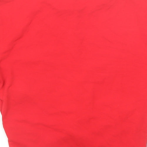 Divided by H&M Womens Red Viscose Basic T-Shirt Size XS Round Neck
