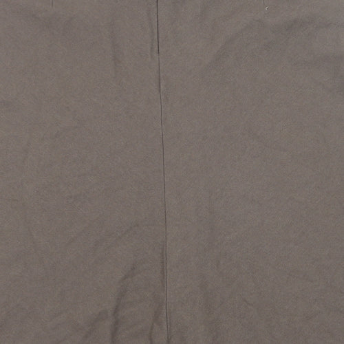 Marks and Spencer Womens Brown Wool Swing Skirt Size 16 Zip