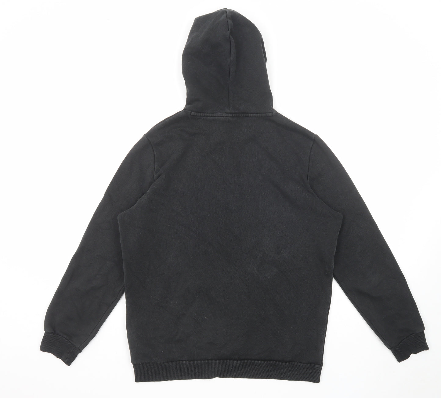 PUMA Mens Black Cotton Pullover Hoodie Size M