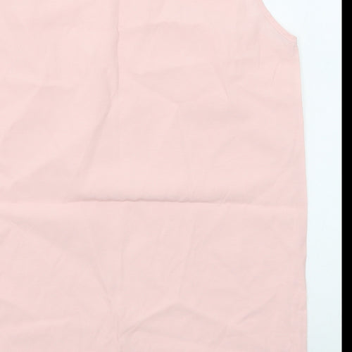 Nice Day Womens Pink Viscose Basic Tank Size 16 Round Neck