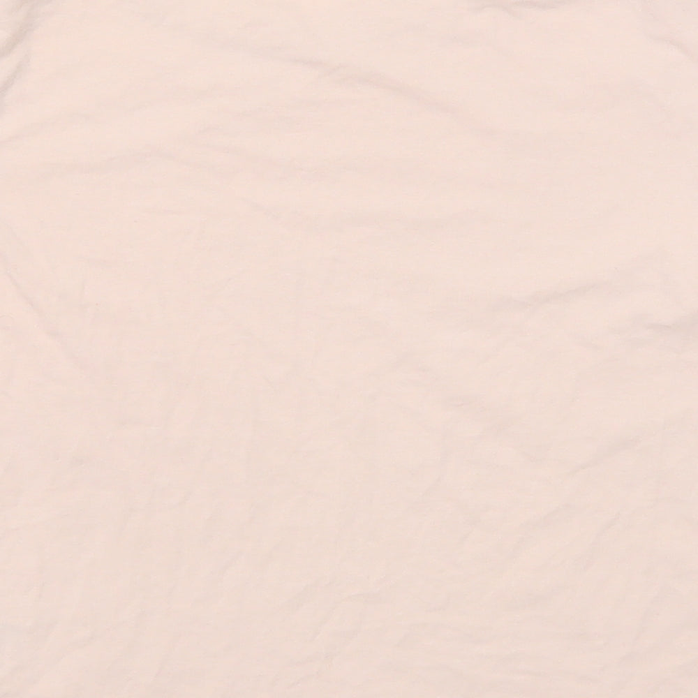 H&M Girls Pink Cotton Basic T-Shirt Size 12-13 Years Round Neck Pullover