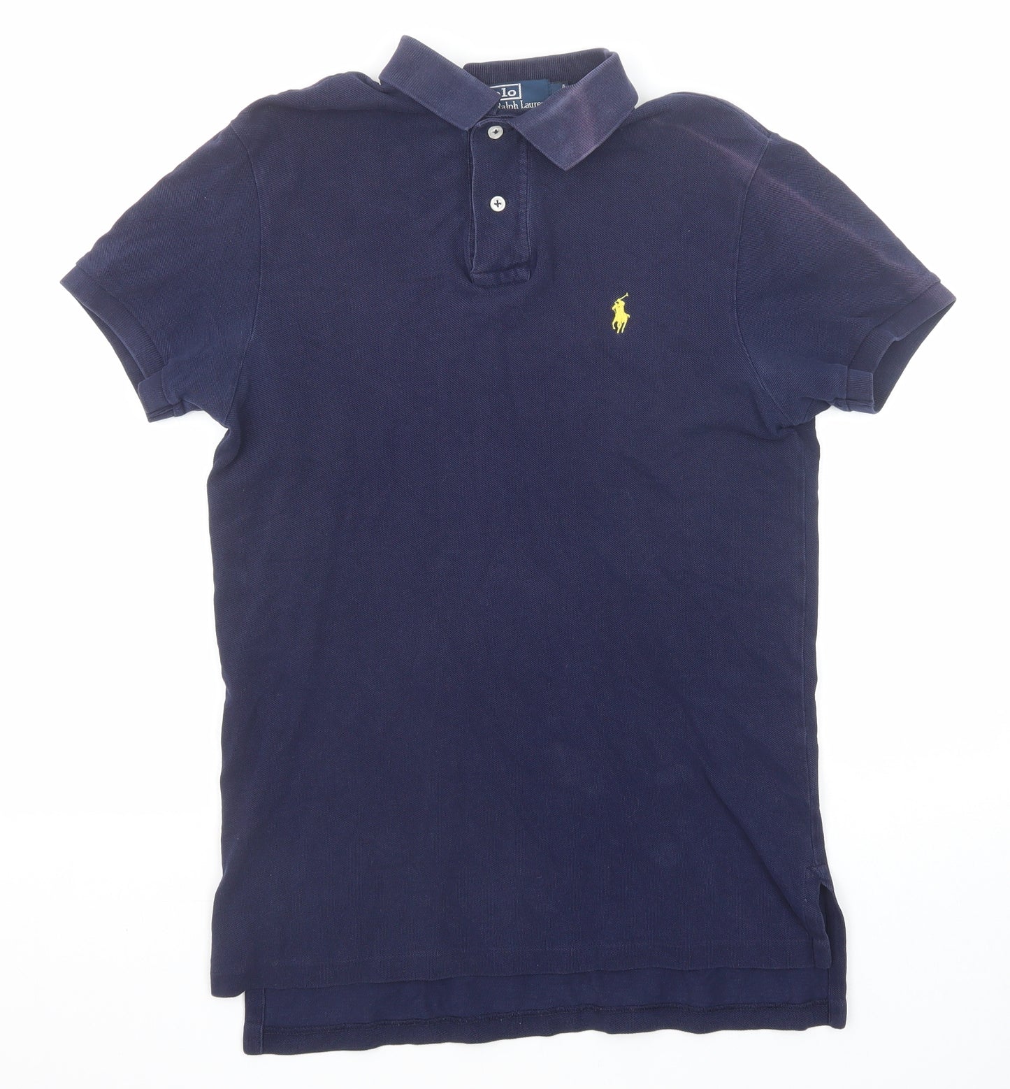 Polo Ralph Lauren Mens Blue Cotton Polo Size S Collared Button