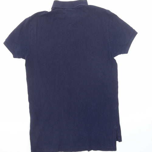 Polo Ralph Lauren Mens Blue Cotton Polo Size S Collared Button