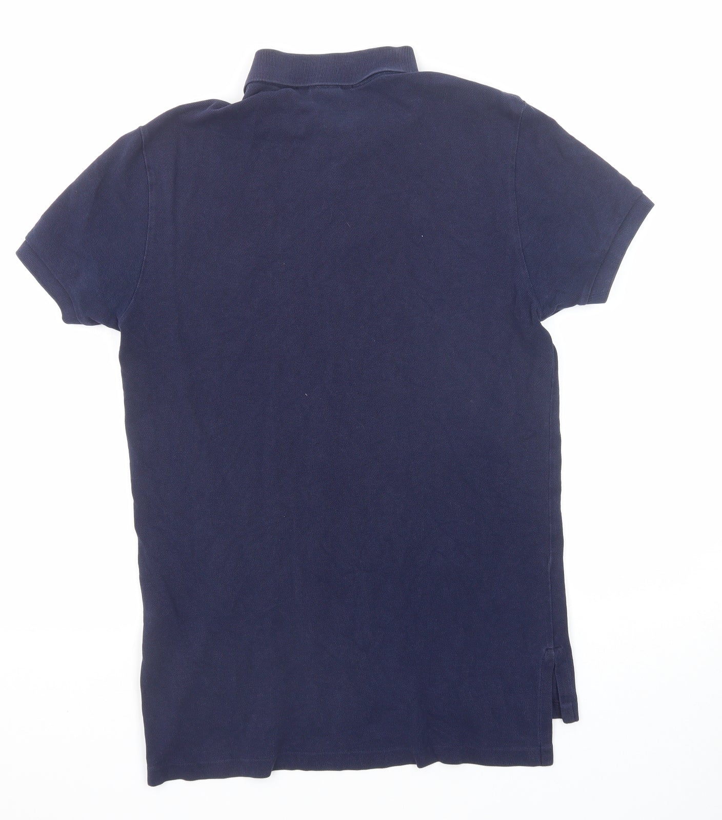 Polo Ralph Lauren Mens Blue Cotton Polo Size S Collared Button