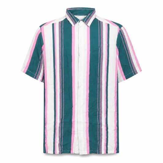 ASOS Mens Multicoloured Striped Viscose Button-Up Size S Collared Button