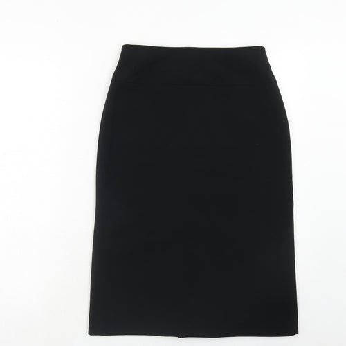Offshoot Womens Black Polyester A-Line Skirt Size 10 Zip