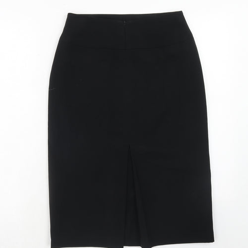 Offshoot Womens Black Polyester A-Line Skirt Size 10 Zip