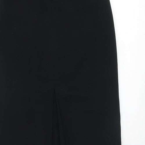 Offshoot Womens Black Polyester A-Line Skirt Size 10 Zip