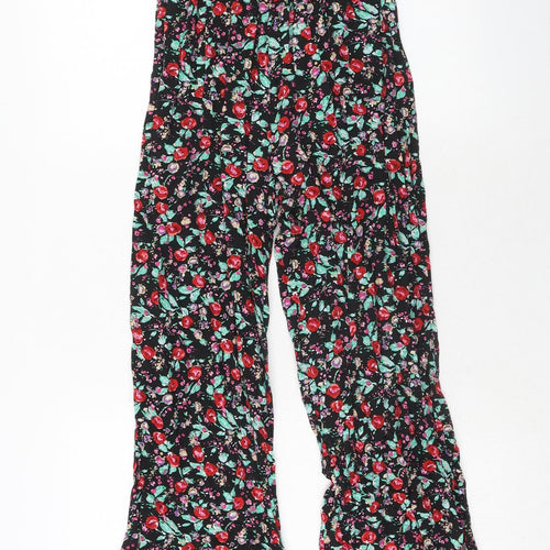 Red Chilli Womens Multicoloured Floral Viscose Jumpsuit One-Piece Size 8 Pullover