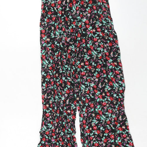 Red Chilli Womens Multicoloured Floral Viscose Jumpsuit One-Piece Size 8 Pullover