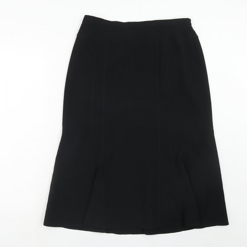 Eastex Womens Black Polyester A-Line Skirt Size 14 Zip