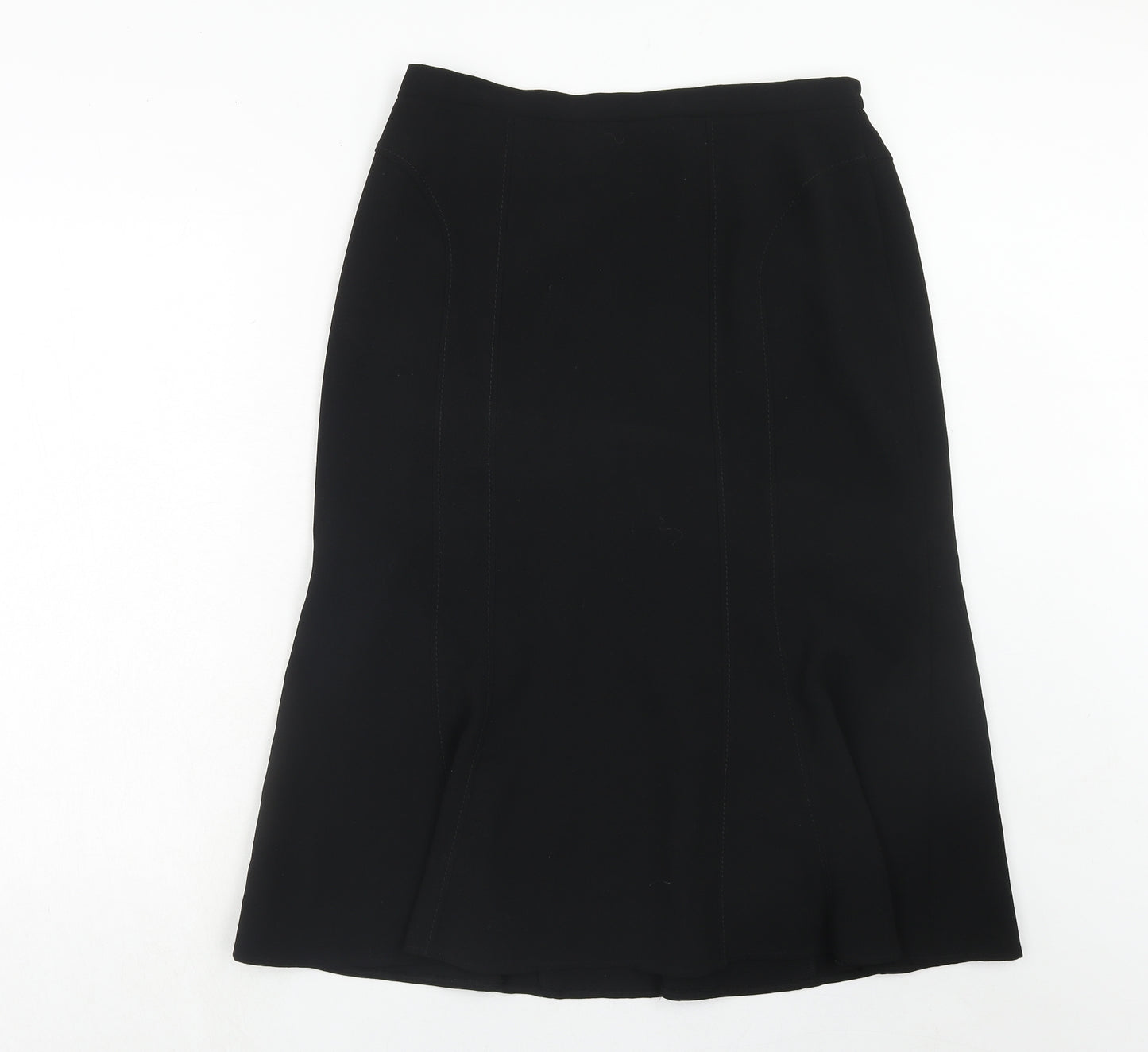Eastex Womens Black Polyester A-Line Skirt Size 14 Zip