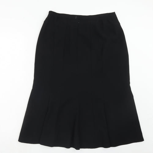 Eastex Womens Black Polyester A-Line Skirt Size 14 Zip