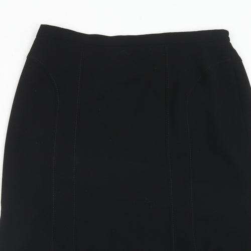 Eastex Womens Black Polyester A-Line Skirt Size 14 Zip