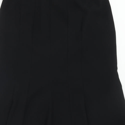 Eastex Womens Black Polyester A-Line Skirt Size 14 Zip