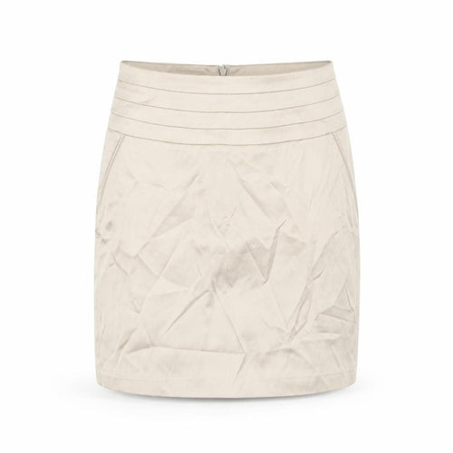 FOREVER 21 Womens Beige Cotton A-Line Skirt Size S Zip