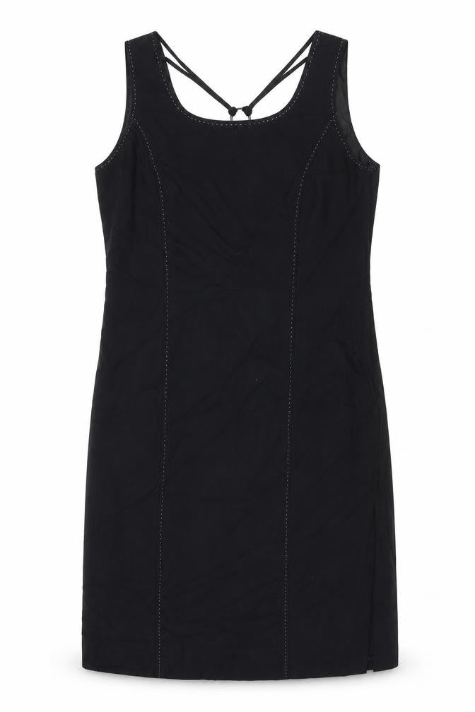 Lakeland Womens Black Viscose A-Line Size 14 Round Neck Zip