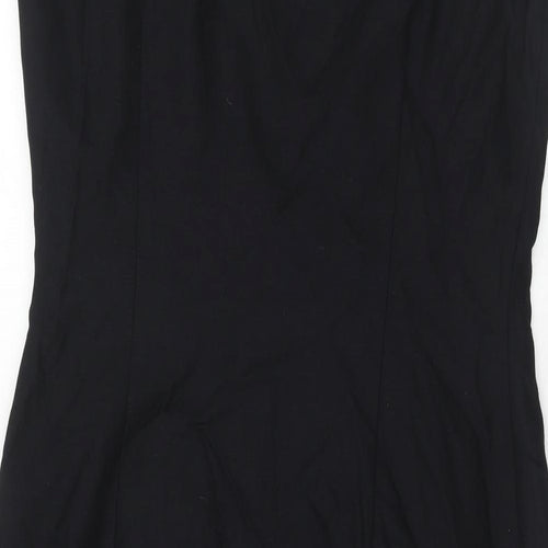 Lakeland Womens Black Viscose A-Line Size 14 Round Neck Zip