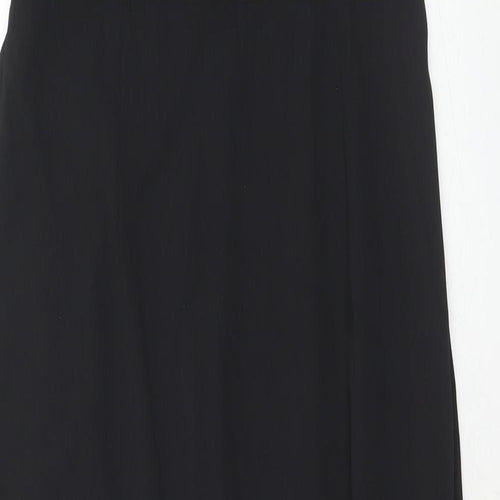 ASOS Womens Black Polyester Maxi Size 8 Round Neck Zip