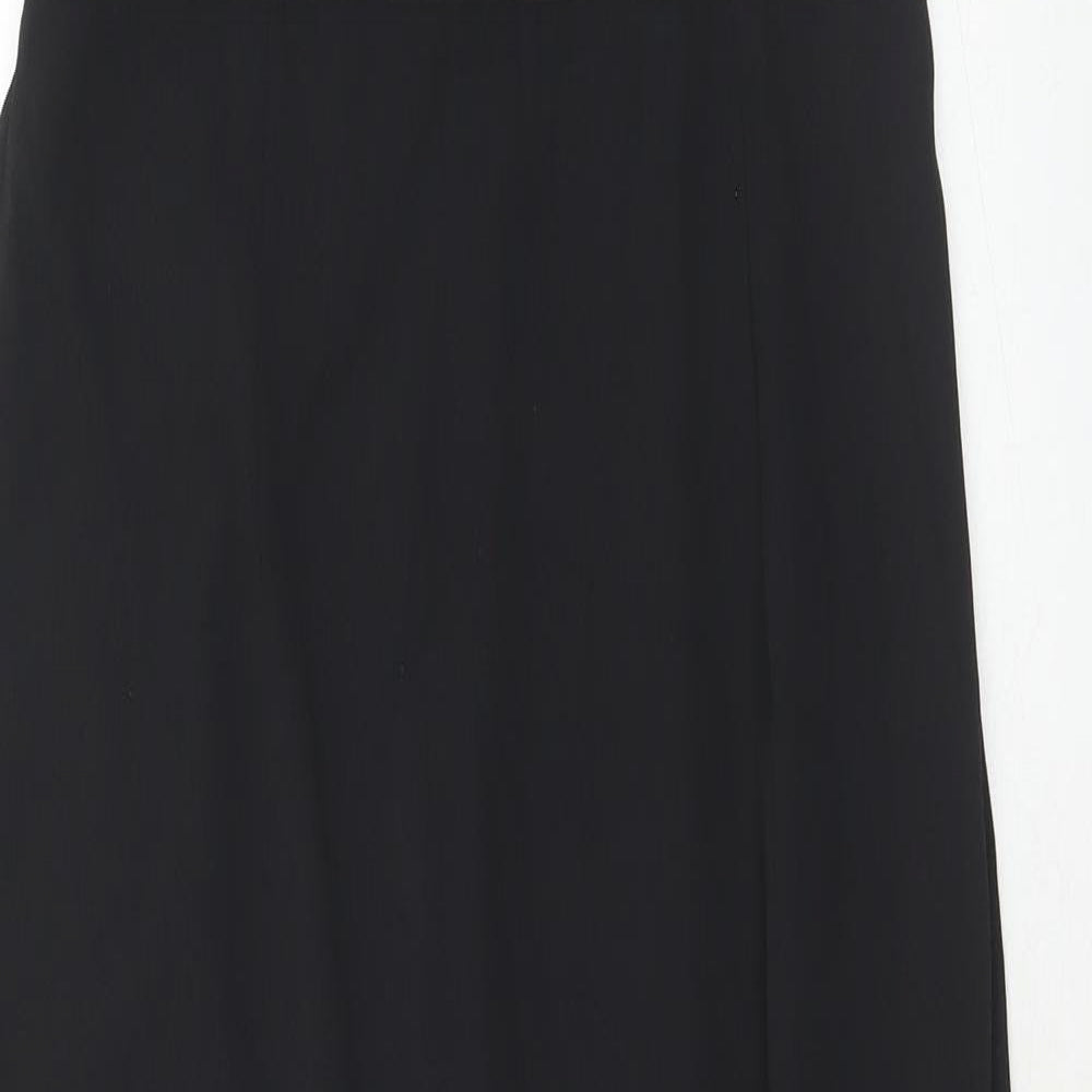 ASOS Womens Black Polyester Maxi Size 8 Round Neck Zip