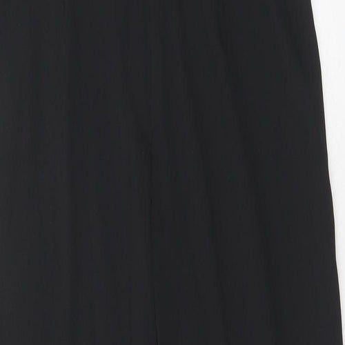 ASOS Womens Black Polyester Maxi Size 8 Round Neck Zip