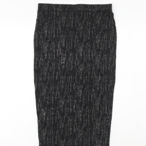 River Island Womens Black Polyester Straight & Pencil Skirt Size 8