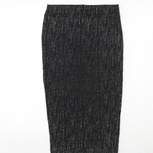 River Island Womens Black Polyester Straight & Pencil Skirt Size 8