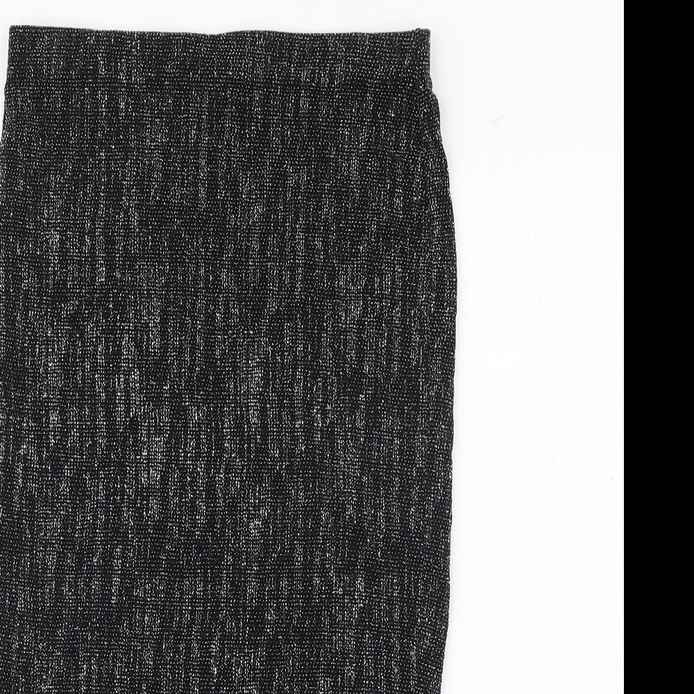 River Island Womens Black Polyester Straight & Pencil Skirt Size 8