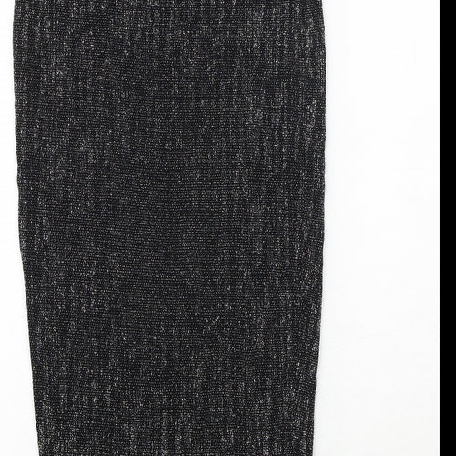 River Island Womens Black Polyester Straight & Pencil Skirt Size 8