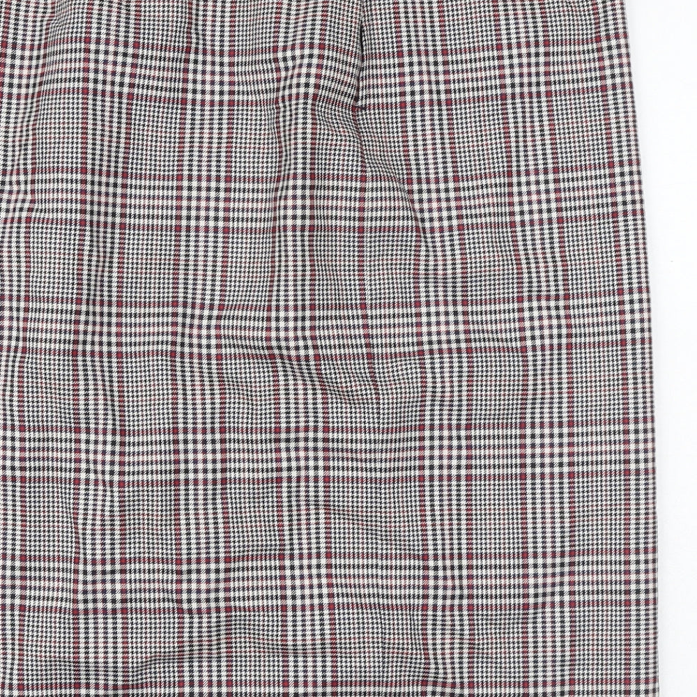 Jaeger Womens Multicoloured Plaid Wool Straight & Pencil Skirt Size 18 Zip