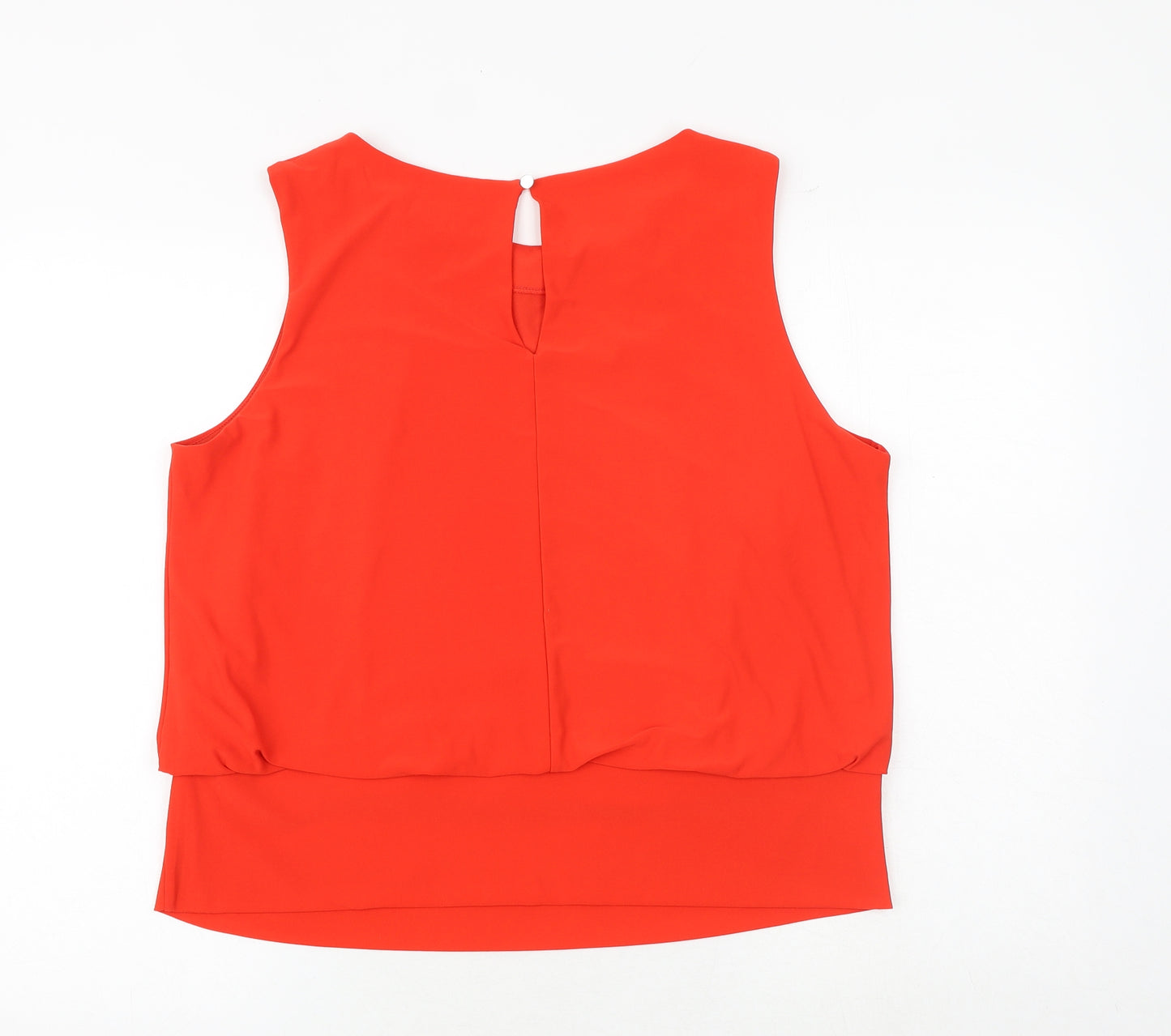 Roman Womens Red Polyester Basic Blouse Size 18 Boat Neck - Chain Detail