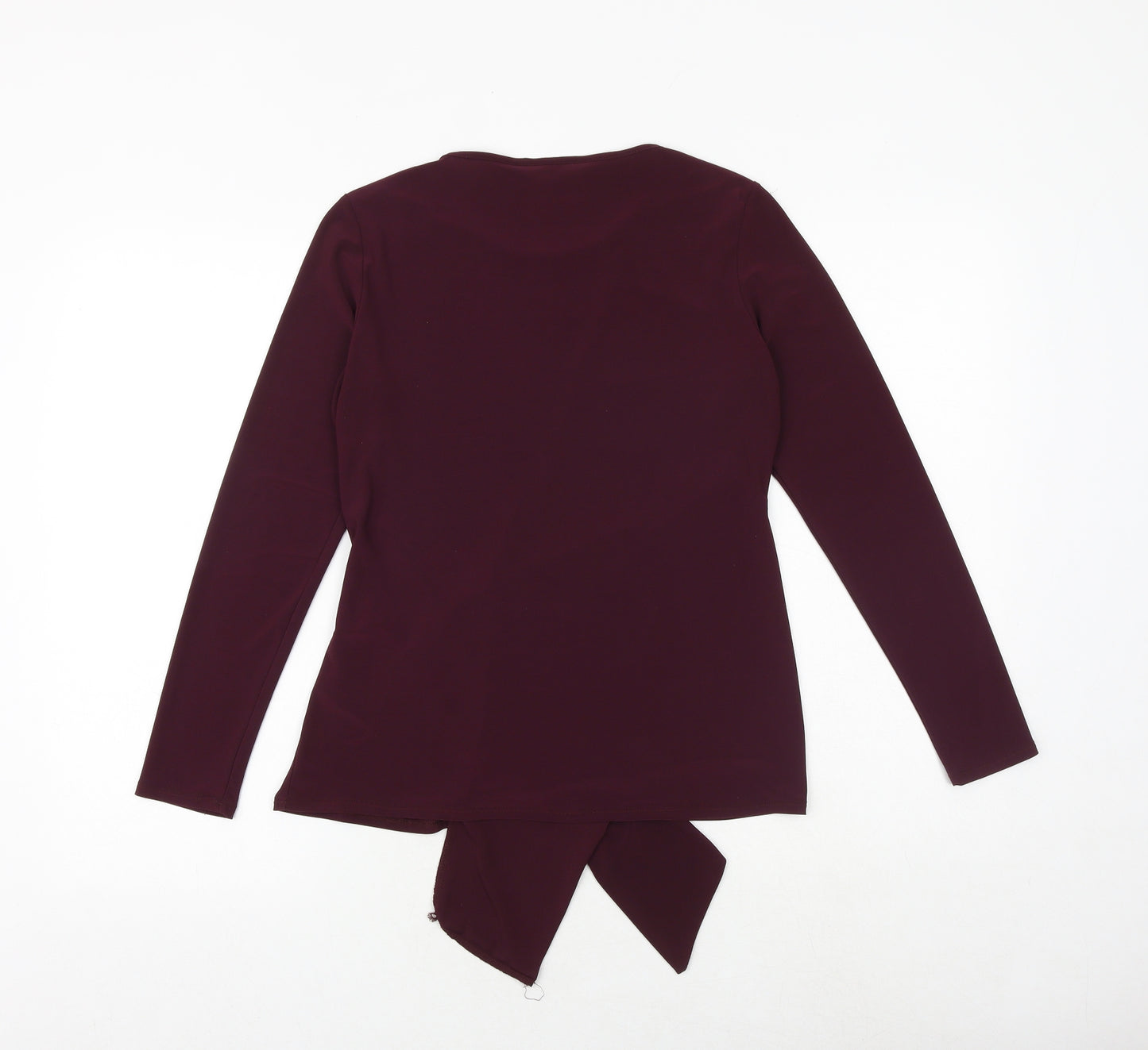 Dorothy Perkins Womens Red Polyester Basic T-Shirt Size 12 Boat Neck - Front Detail
